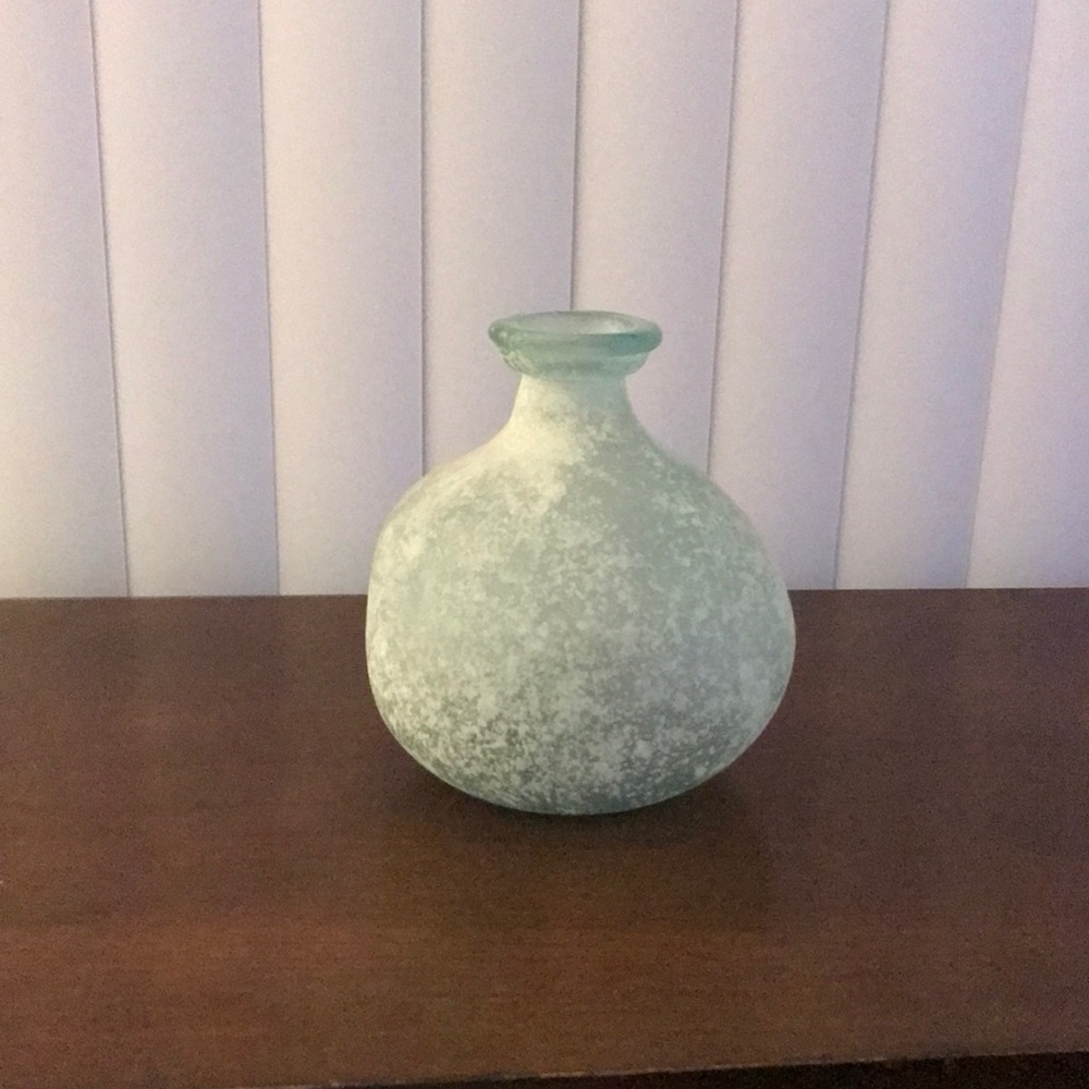 Green and Blue Textured Accent Vase